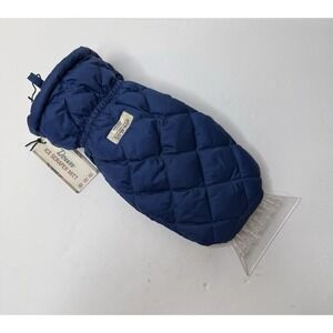 Eddie Bauer Ice Scraper Mitt‎ Blue Goose Down Quilted Sherpa Snow Winter Glove